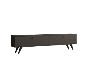 Mobile TV in legno "Parlak" - 160 x 25 x 40 cm - Grigio antracite