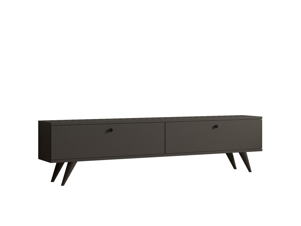 Mobile TV in legno "Parlak" - 160 x 25 x 40 cm - Grigio antracite