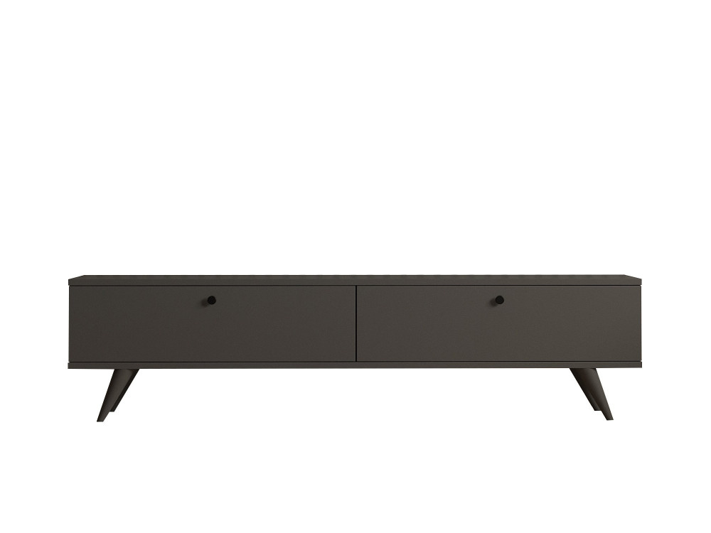 Mobile TV in legno "Parlak" - 160 x 25 x 40 cm - Grigio antracite