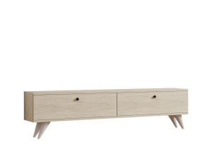 Porta TV in legno "Parlak" - 160 x 25 x 40 cm - Beige