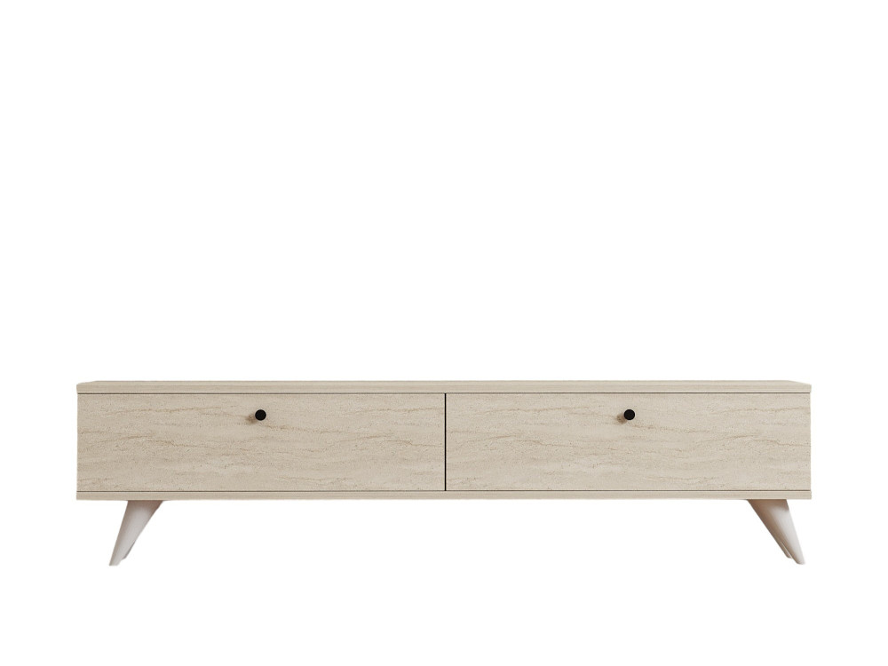 Porta TV in legno "Parlak" - 160 x 25 x 40 cm - Beige