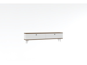 Porta TV in legno "Parlak" - 160 x 25 x 40 cm - Bianco