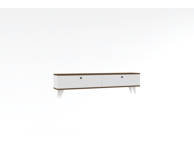 Porta TV in legno "Parlak" - 160 x 25 x 40 cm - Bianco