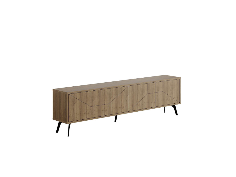 Porta TV in legno "Dune" - 180 x 29 x 50 cm - Marrone