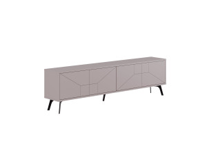 Porta TV in legno "Dune" - 180 x 29 x 50 cm - Marrone chiaro moka