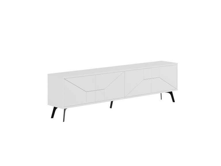 Porta TV in legno "Dune" - 180 x 29 x 50 cm - Bianco