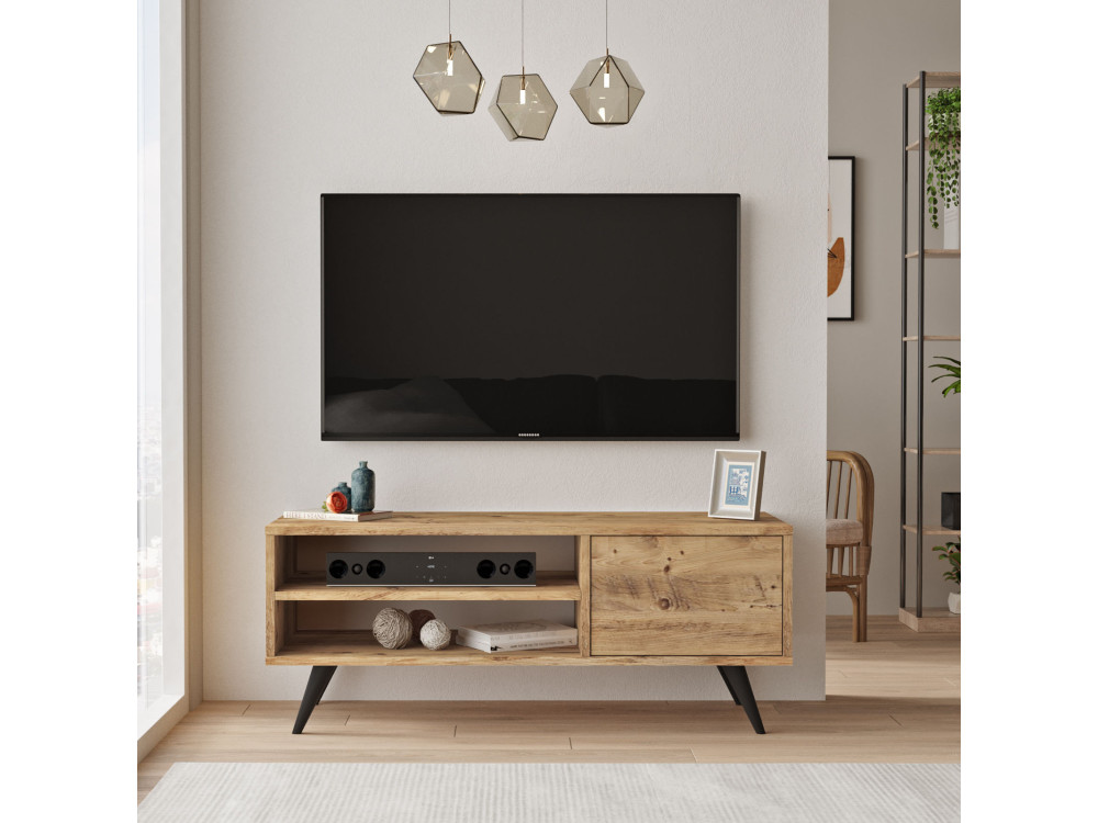 Porta TV in legno "Imo" - 110 x 40 x 44 cm - Marrone