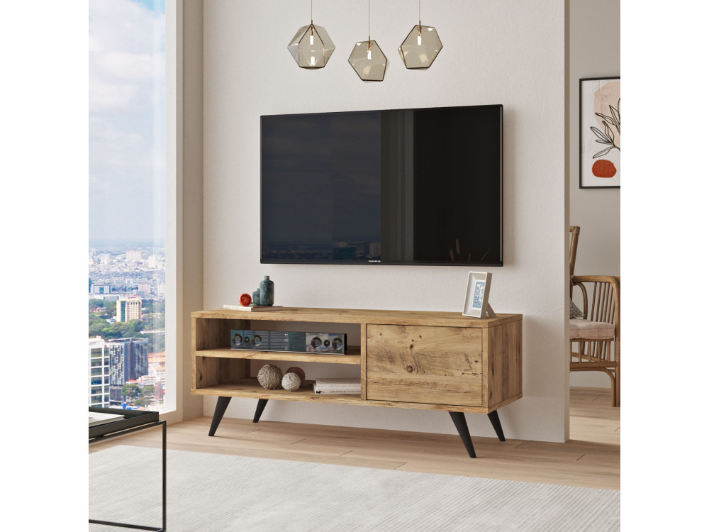 Porta TV in legno "Imo" - 110 x 40 x 44 cm - Marrone