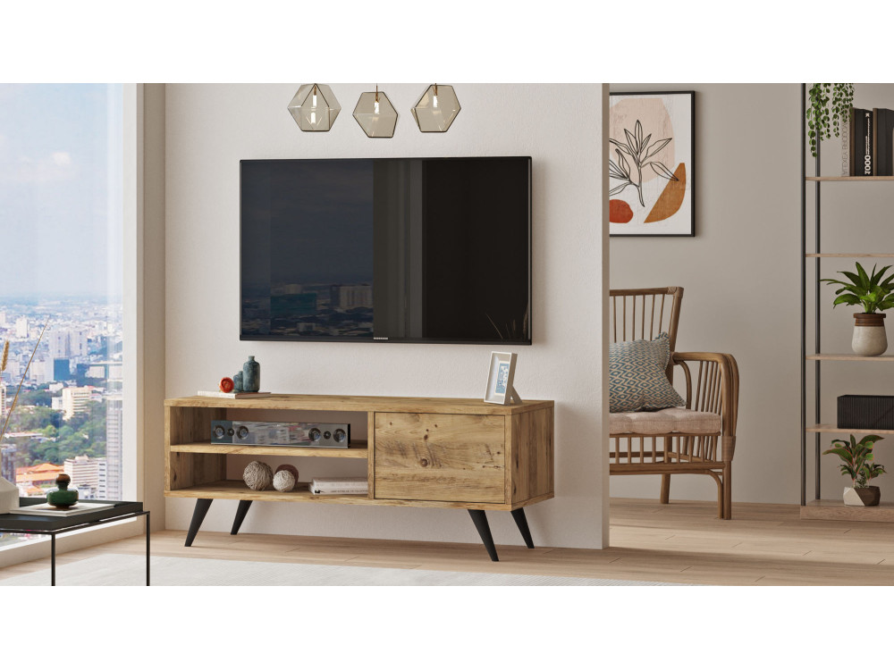 Porta TV in legno "Imo" - 110 x 40 x 44 cm - Marrone