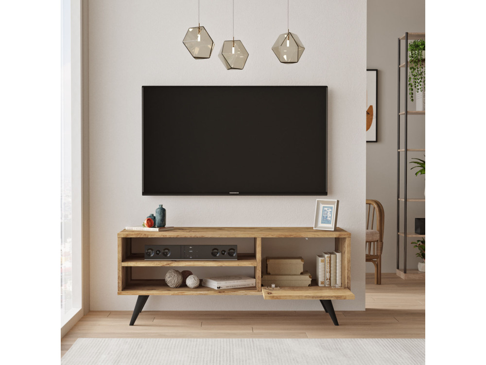 Porta TV in legno "Imo" - 110 x 40 x 44 cm - Marrone
