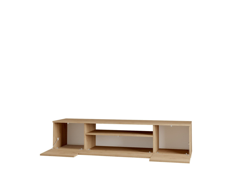 Porta TV in legno "Rowen" - 180 x 44 x 44 cm - Marrone