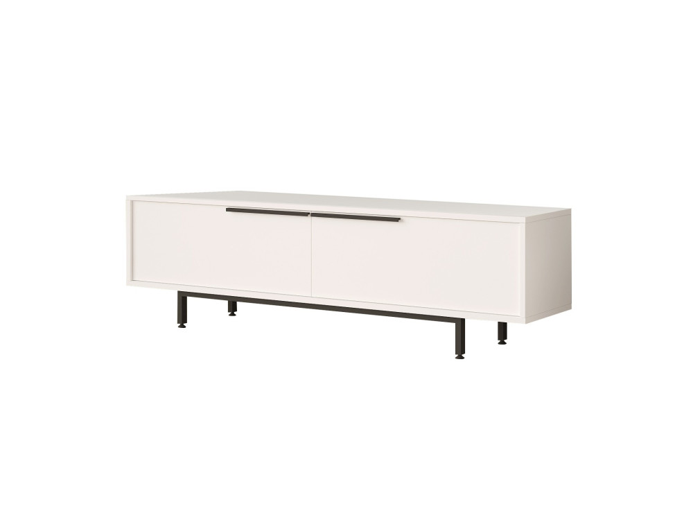 Porta TV in legno "Calvin" - 160 x 35 x 45 cm - Bianco