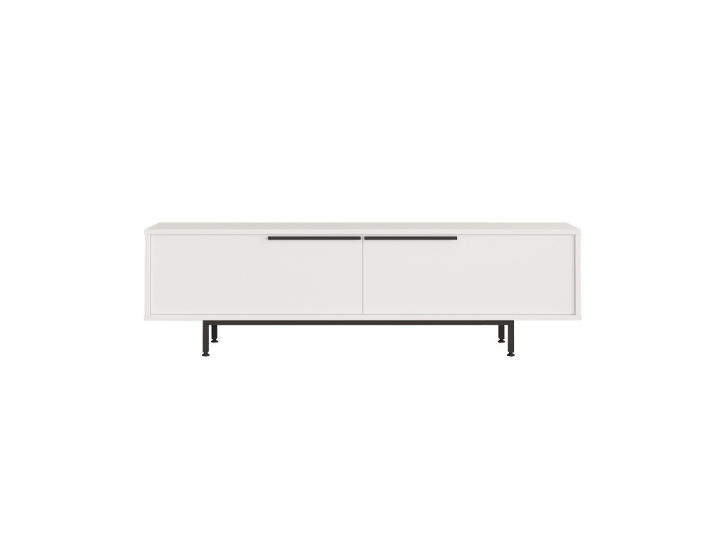 Porta TV in legno "Calvin" - 160 x 35 x 45 cm - Bianco
