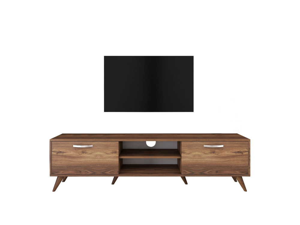 Porta TV in legno "Atik" - 180 x 35 x 48 cm - Marrone