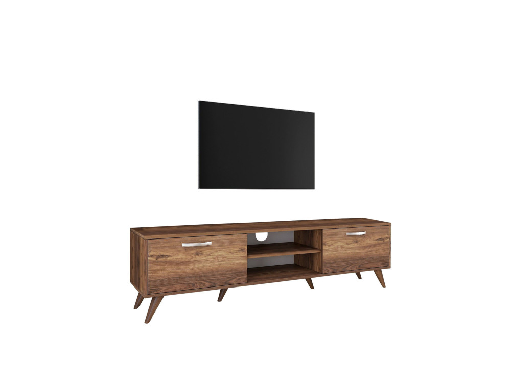 Porta TV in legno "Atik" - 180 x 35 x 48 cm - Marrone