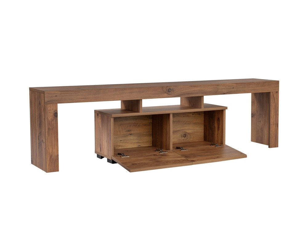 Porta TV in legno "Enclave" - 180 x 31 x 50 cm - Marrone