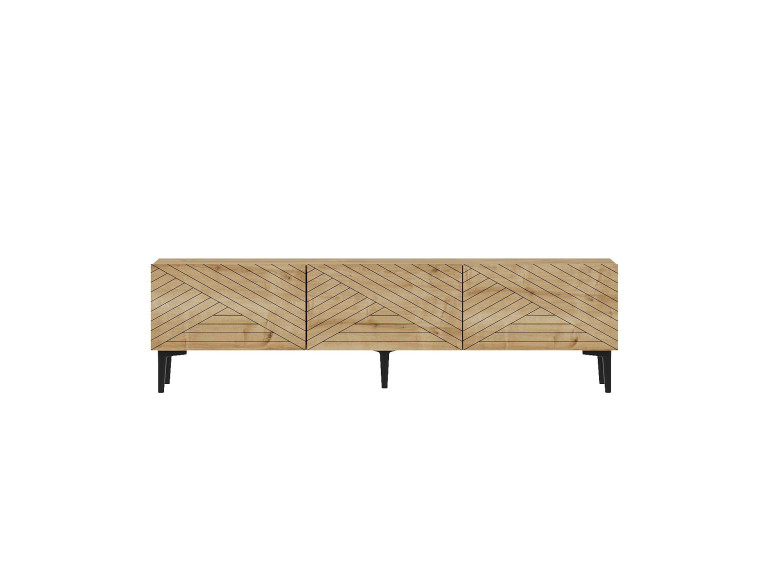 Mobile TV in legno "Felix" 160 x 31,4 x 44,1 cm - Rovere zaffiro