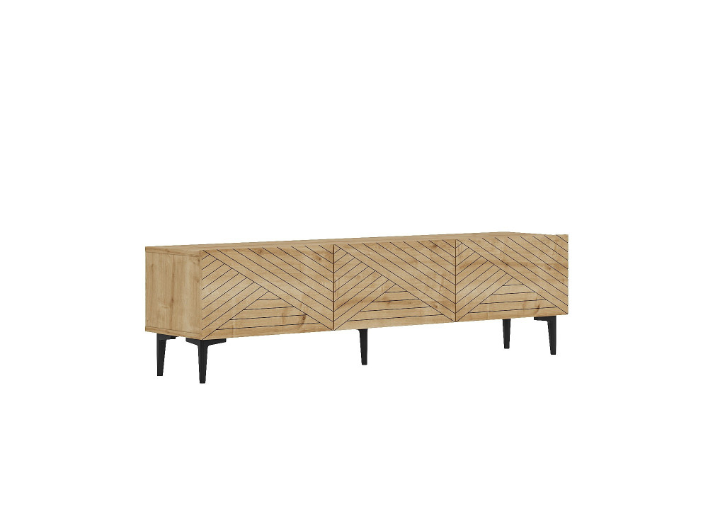 Mobile TV in legno "Felix" 160 x 31,4 x 44,1 cm - Rovere zaffiro