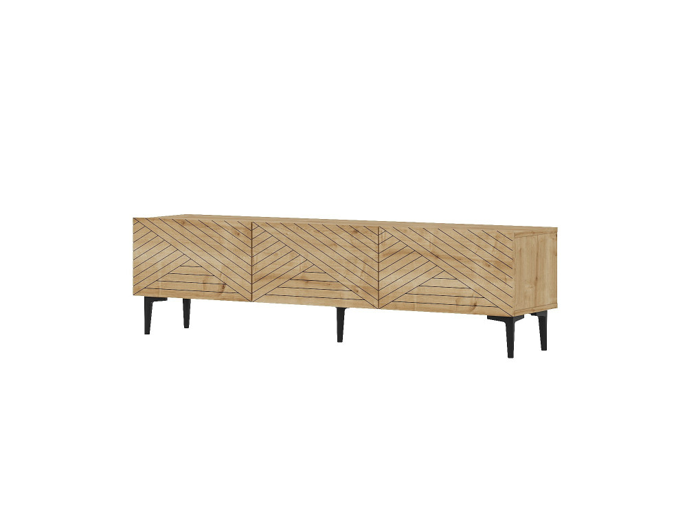 Mobile TV in legno "Felix" 160 x 31,4 x 44,1 cm - Rovere zaffiro