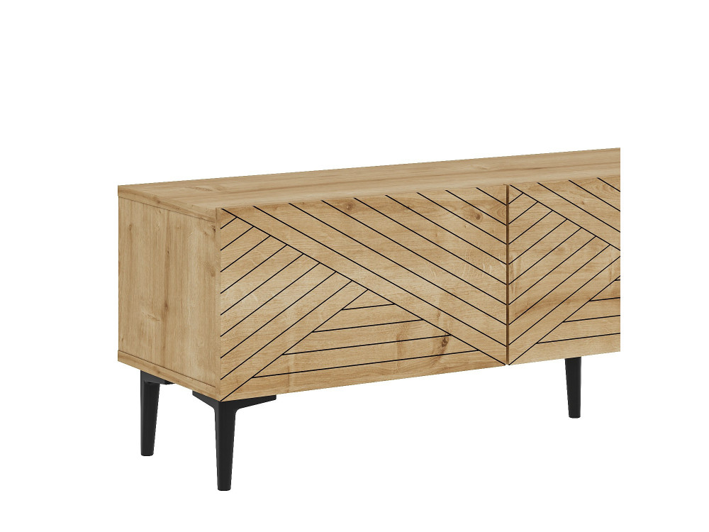 Mobile TV in legno "Felix" 160 x 31,4 x 44,1 cm - Rovere zaffiro
