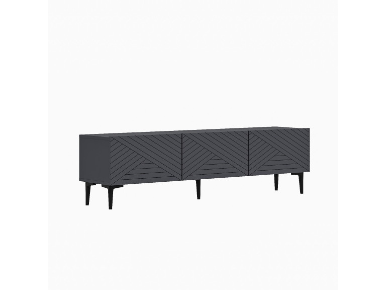 Mobile TV in legno "Felix" 160 x 31,4 x 44,1 cm - Antracite