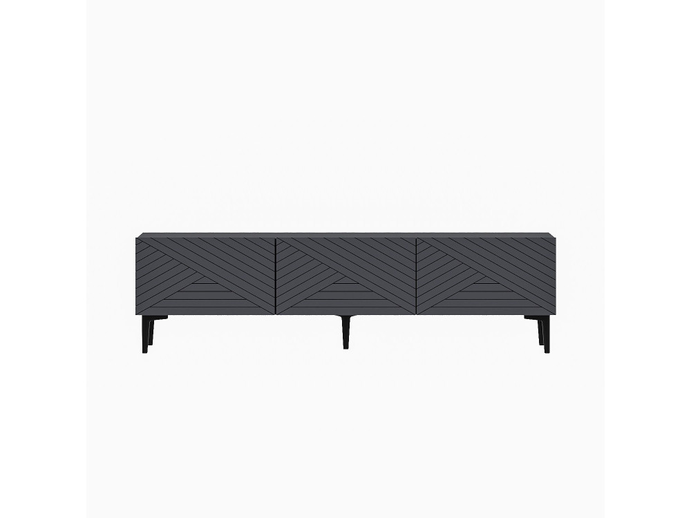 Mobile TV in legno "Felix" 160 x 31,4 x 44,1 cm - Antracite