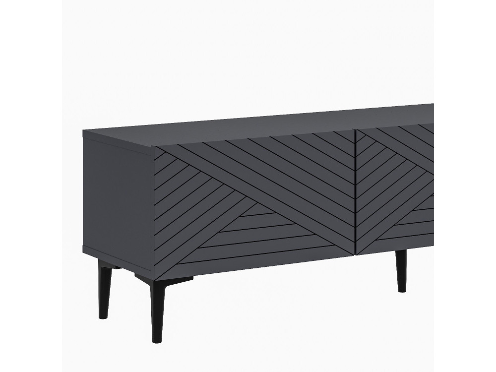 Mobile TV in legno "Felix" 160 x 31,4 x 44,1 cm - Antracite