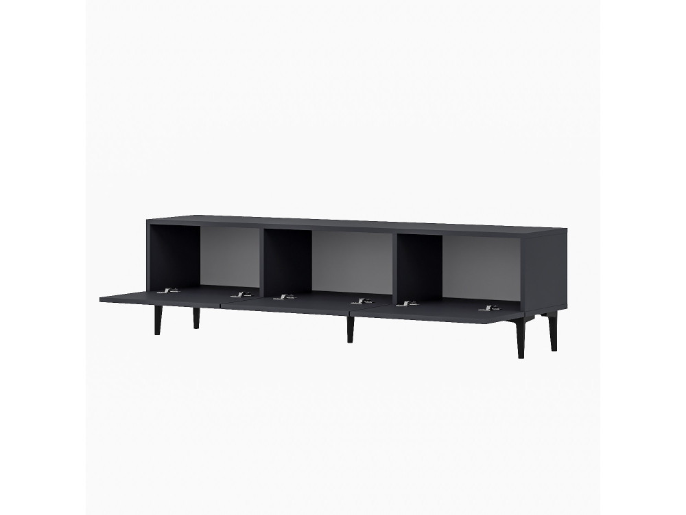 Mobile TV in legno "Felix" 160 x 31,4 x 44,1 cm - Antracite