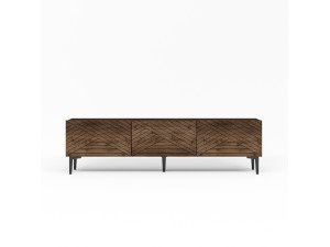 Porta TV in legno "Felix" - 160 x 31 x 44 cm - Marrone