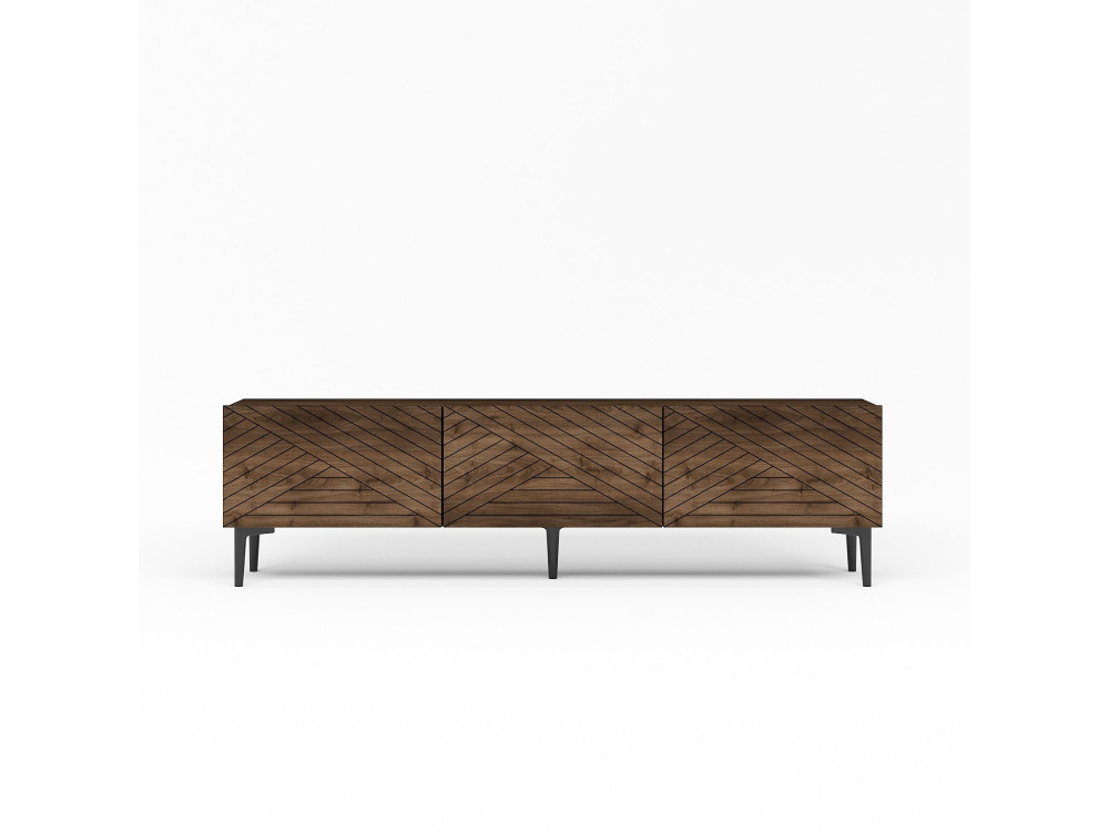 Porta TV in legno "Felix" - 160 x 31 x 44 cm - Marrone