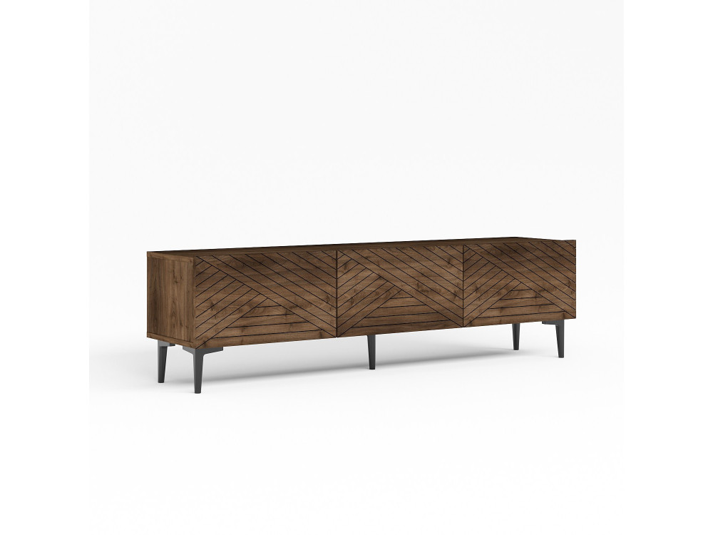 Porta TV in legno "Felix" - 160 x 31 x 44 cm - Marrone