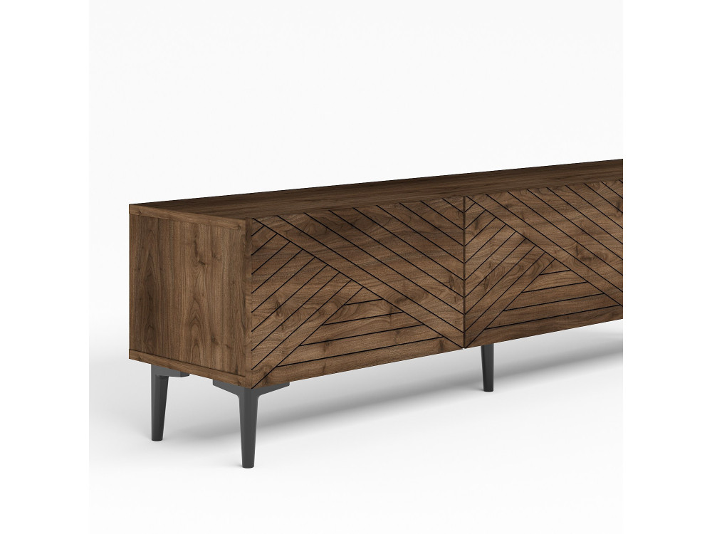 Porta TV in legno "Felix" - 160 x 31 x 44 cm - Marrone