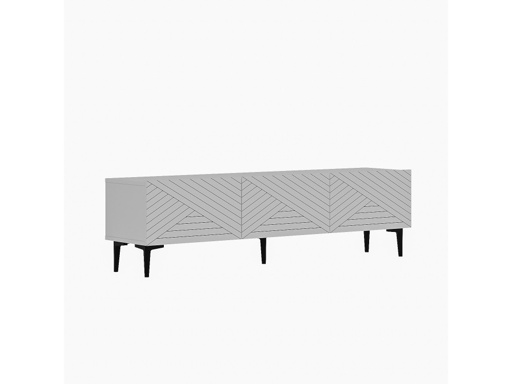 Porta TV in legno "Felix" - 160 x 31 x 44 cm - Bianco