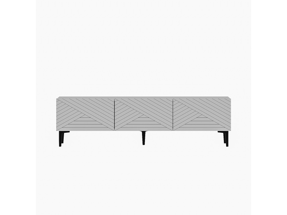 Porta TV in legno "Felix" - 160 x 31 x 44 cm - Bianco