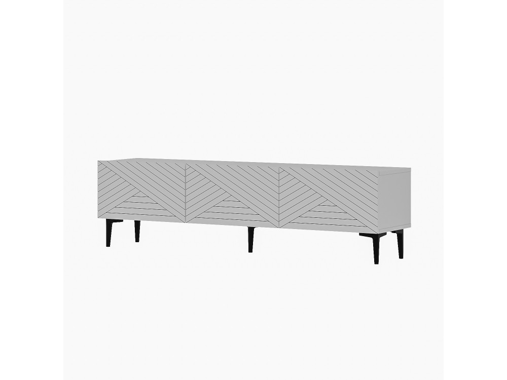 Porta TV in legno "Felix" - 160 x 31 x 44 cm - Bianco