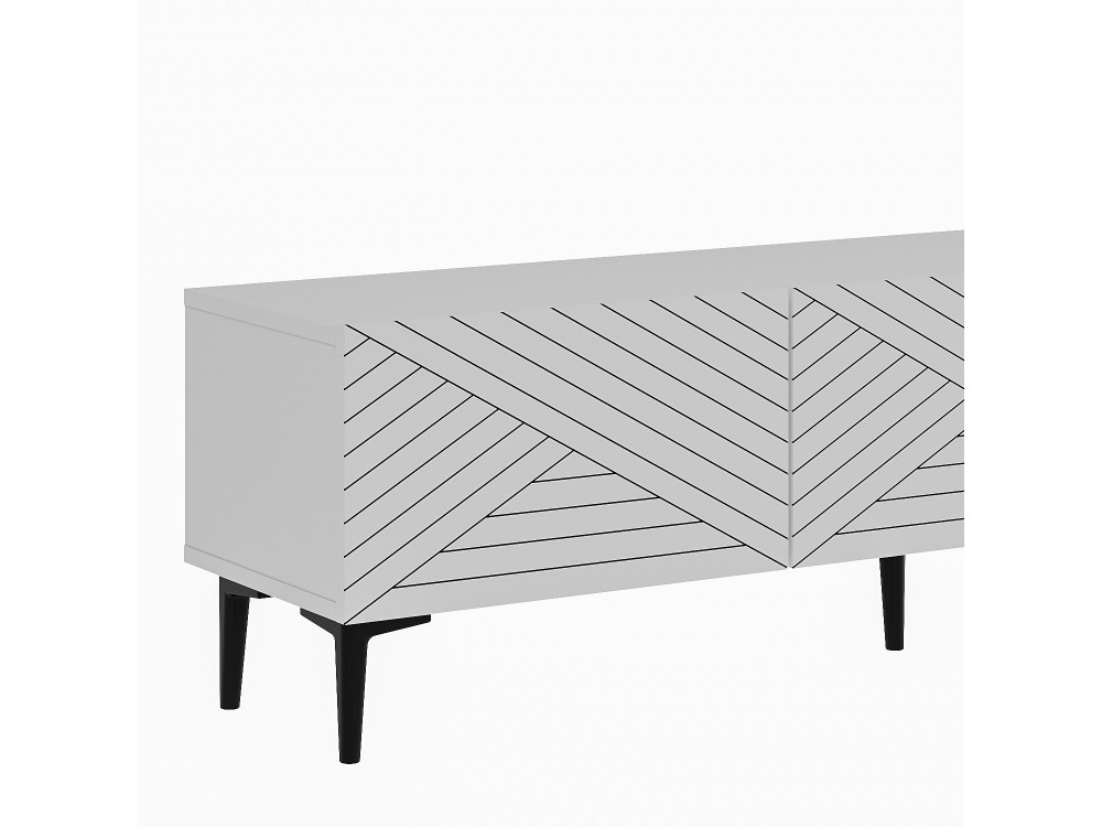 Porta TV in legno "Felix" - 160 x 31 x 44 cm - Bianco