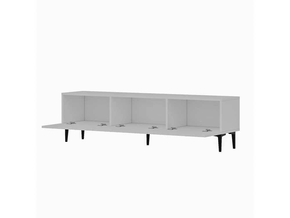 Porta TV in legno "Felix" - 160 x 31 x 44 cm - Bianco