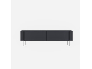 Porta TV in legno "Herman" - 160 x 31 x 45 cm - Grigio antracite