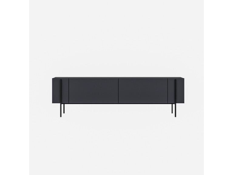 Porta TV in legno "Herman" - 160 x 31 x 45 cm - Grigio antracite