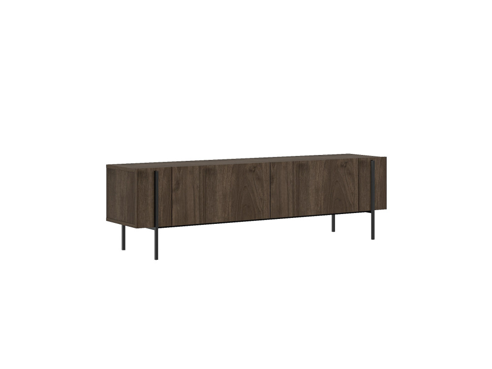 Porta TV in legno "Herman" - 160 x 31 x 45 cm - Marrone
