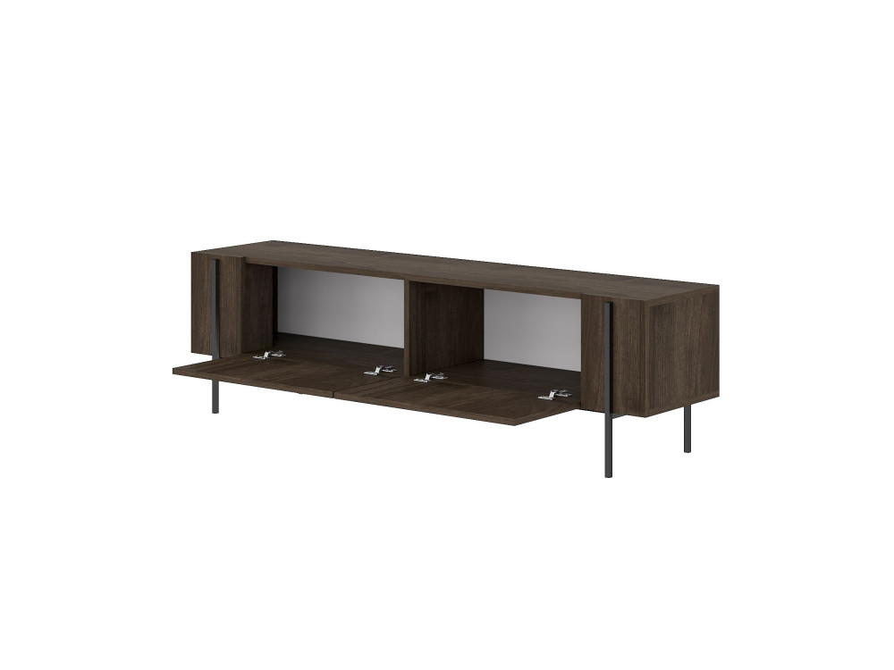 Porta TV in legno "Herman" - 160 x 31 x 45 cm - Marrone