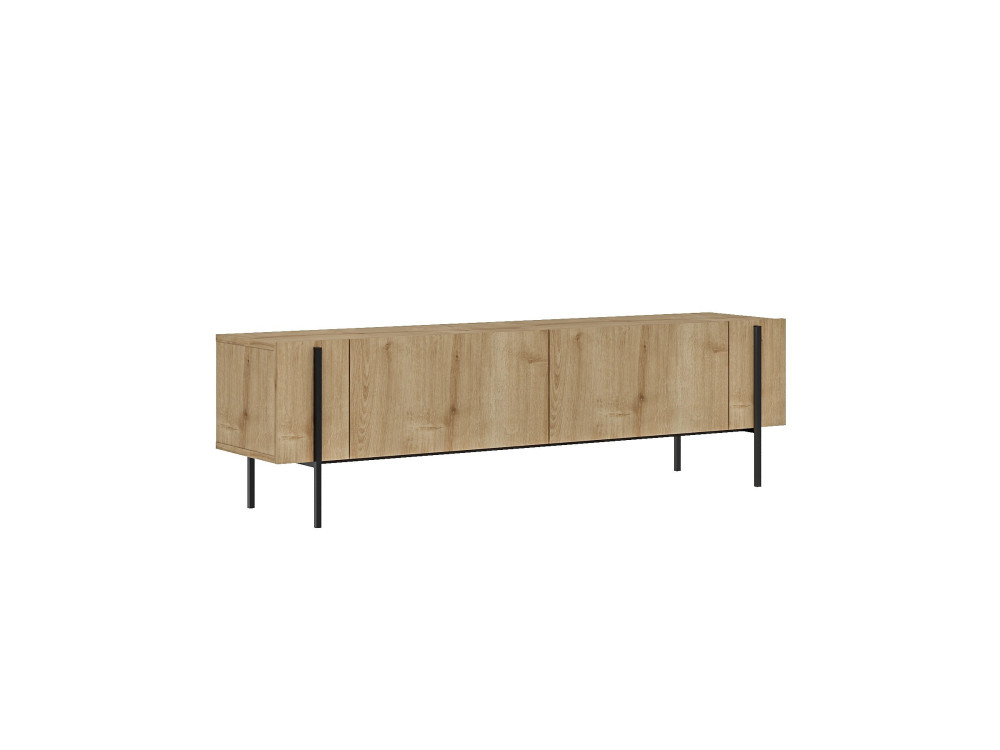 Porta TV in legno "Herman" - 160 x 31 x 45 cm - Beige