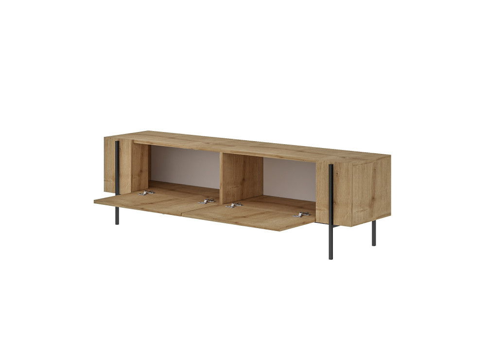 Porta TV in legno "Herman" - 160 x 31 x 45 cm - Beige