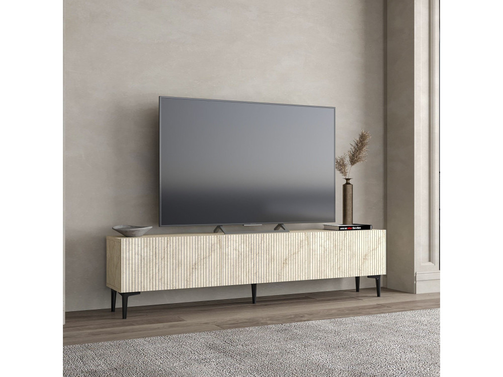 Porta TV in legno "Oscar" - 180 x 31 x 45 cm - Beige