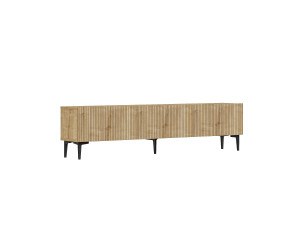 Porta TV in legno "Oscar" - 180 x 31 x 45 cm - Marrone chiaro