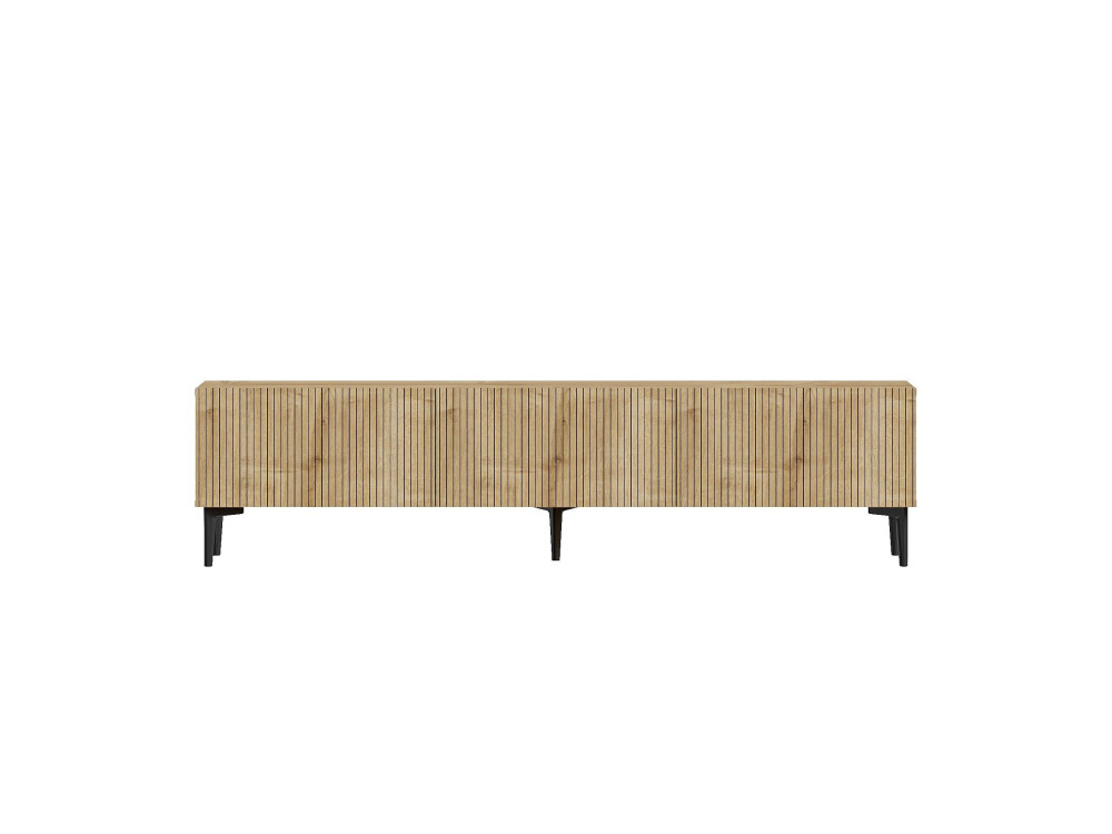 Porta TV in legno "Oscar" - 180 x 31 x 45 cm - Marrone chiaro