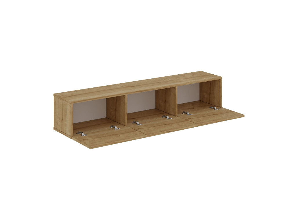 Porta TV in legno "Oscar" - 180 x 31 x 45 cm - Marrone chiaro
