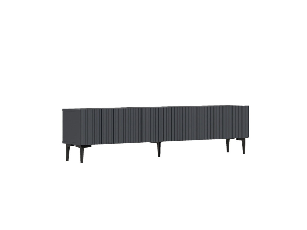 Porta TV in legno "Oscar" - 180 x 31 x 45 cm - Grigio antracite