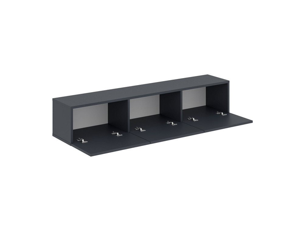 Porta TV in legno "Oscar" - 180 x 31 x 45 cm - Grigio antracite