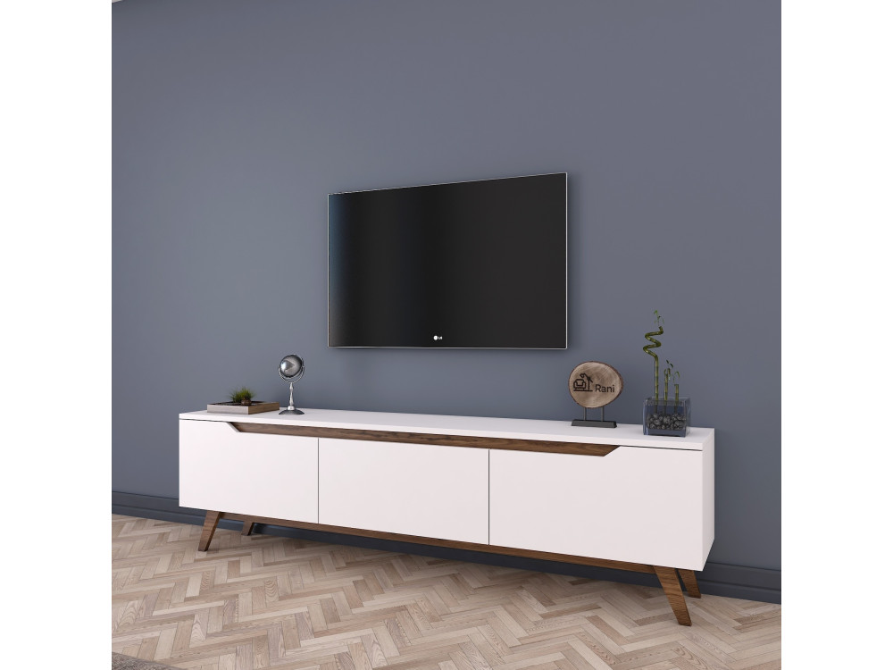 Porta TV in legno "Digi" - 180 x 35 x 48 cm - Marrone